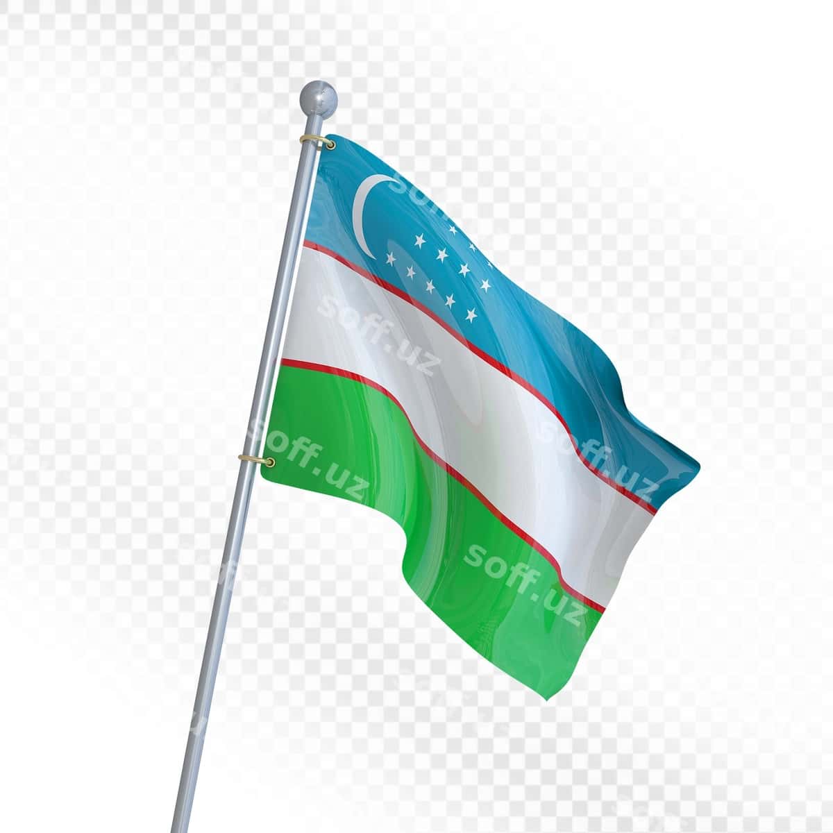O‘zbekiston davlat bayrog‘i shamol hilpirayapti | Uzbekistan national flag waving wind 1