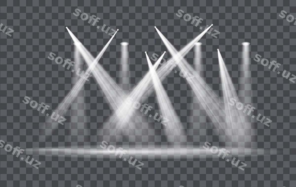 Vektor yorqin ta'sir spotloti | Vector light effect spotlight 1