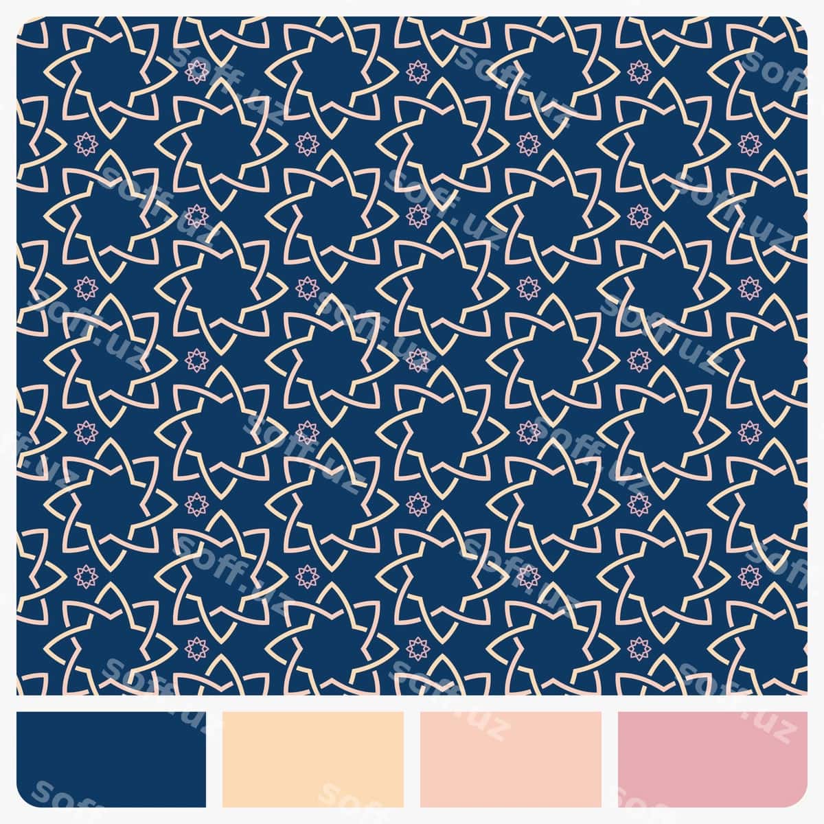 Vektor bofsiz geometric naqsh | Vector seamless geometric pattern 1