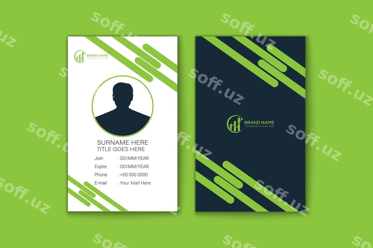 Vertikal tashrif qog'ozi maketi | Vertical business card mockup 1