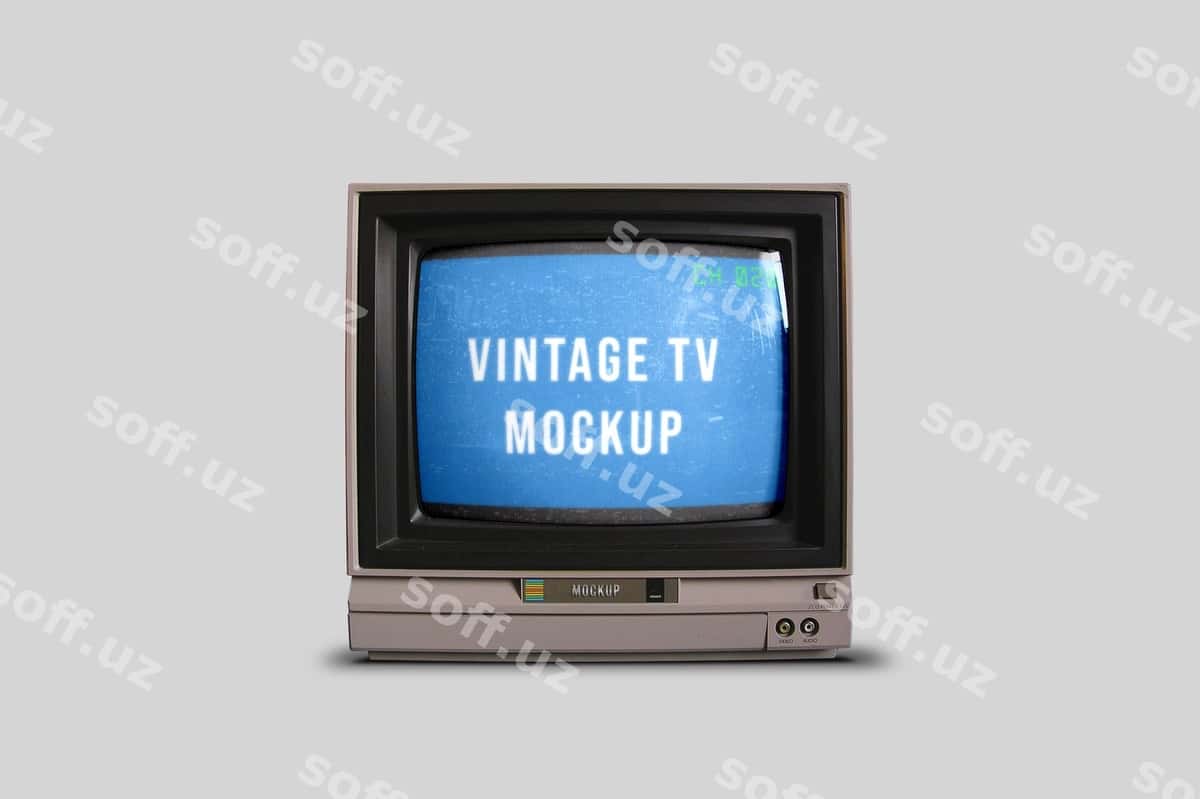 Vintage televizor mockup | Vintage tv mockup 1