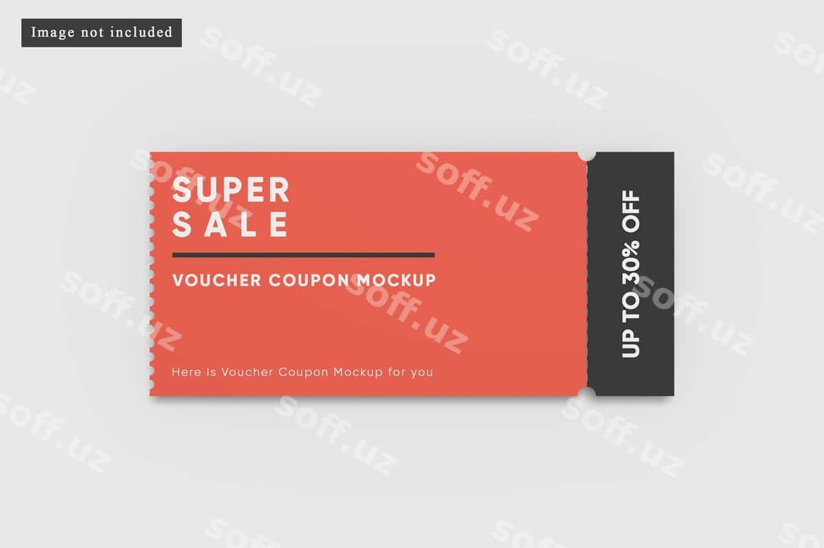 Kupon maketi | Voucher coupon mockup 1