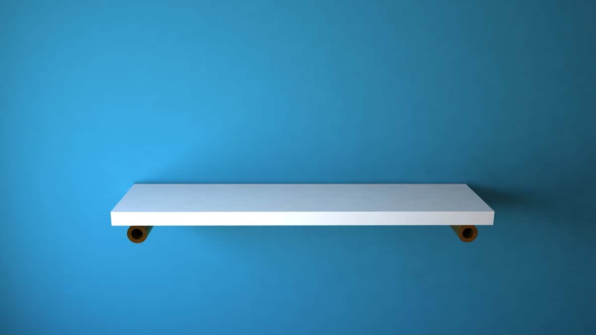 Devor javonlari oq ko'k devor | Wall shelves white blue wall 1