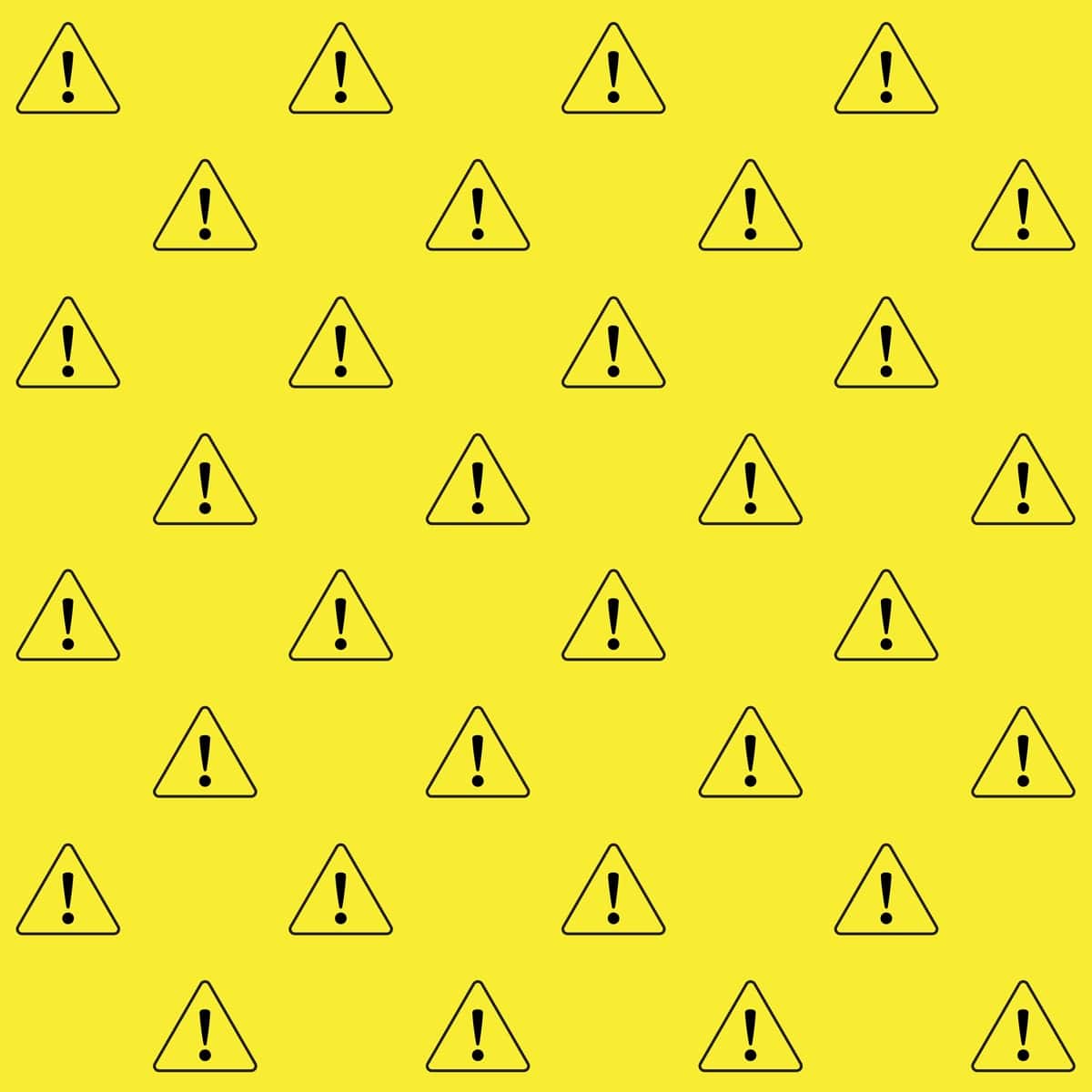 Ogohlantirish belgisi vektor choksiz naqsh | Warning sign vector seamless pattern 1
