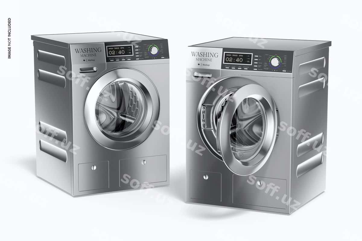 Kir yuvish mashinalari maketi | Washing machines mockup 1