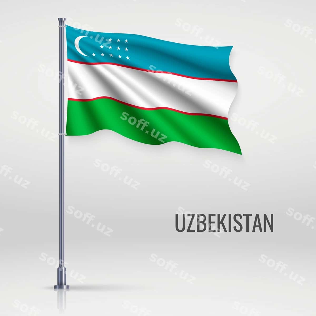 Bayroq ustuni hilpirab turibdi | Waving flag flagpole 1