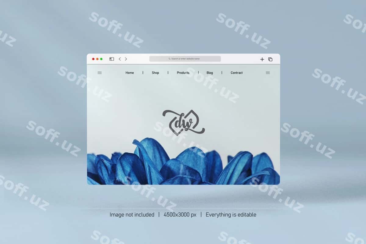 Veb-sayt prezentatsiya namunasi ajraltirilgan | Website presentation mockup isolated 1