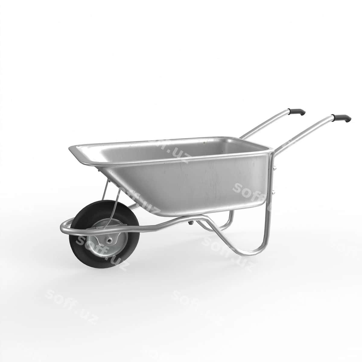 Vorota 3d oq fon | Wheelbarrow 3d white background 1