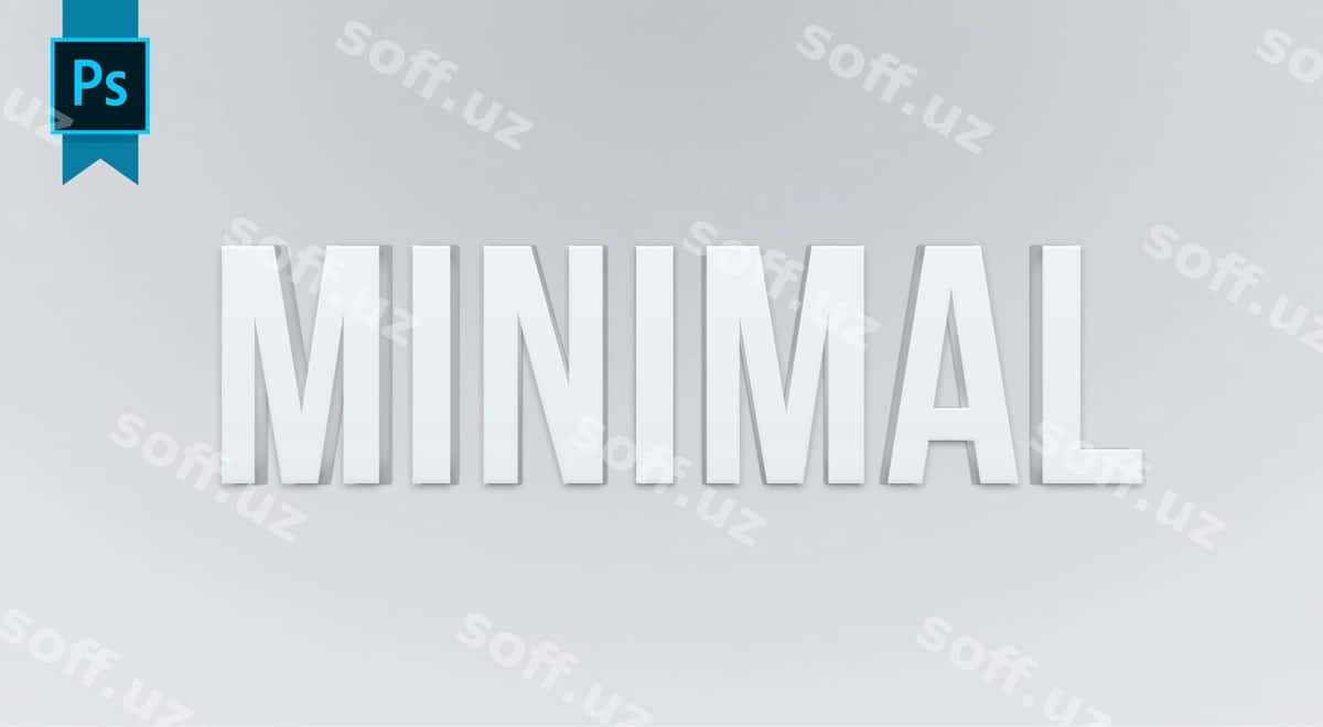 Oq minimal matn effekti | White minimal text effect 1