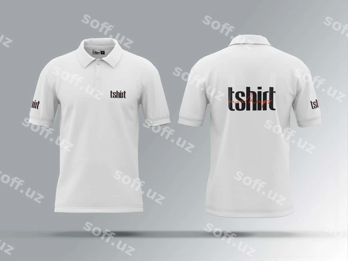 Oq futbolka mockup | White tshirt mockup 1