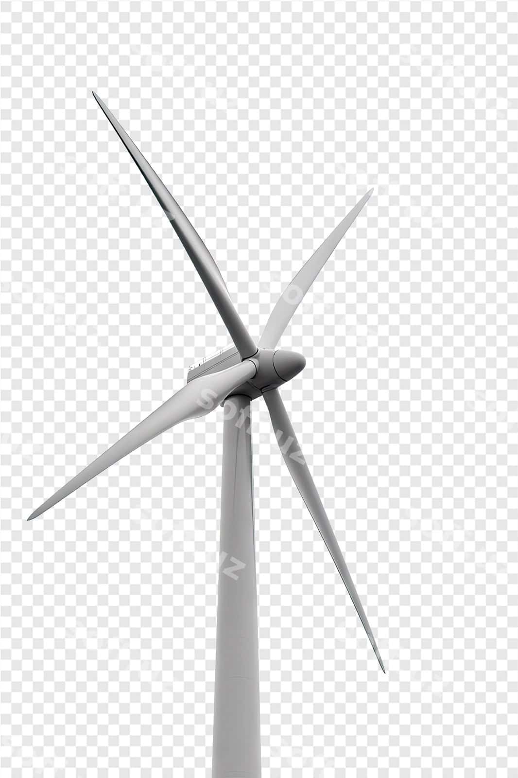 Shamol turbinasi oq orqa fon | Wind turbine white background 1
