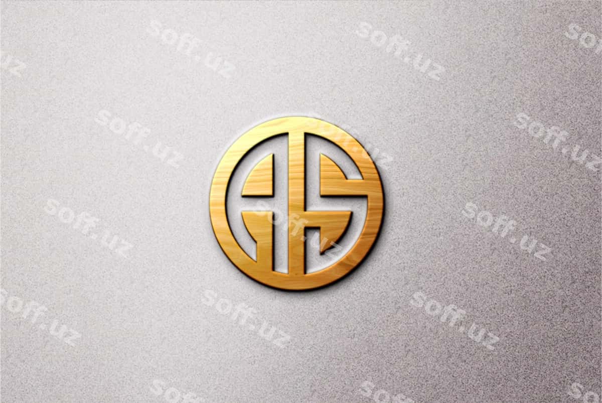 Jihatli 3d logotip mockup beton | Wooden 3d logo mockup concrete 1