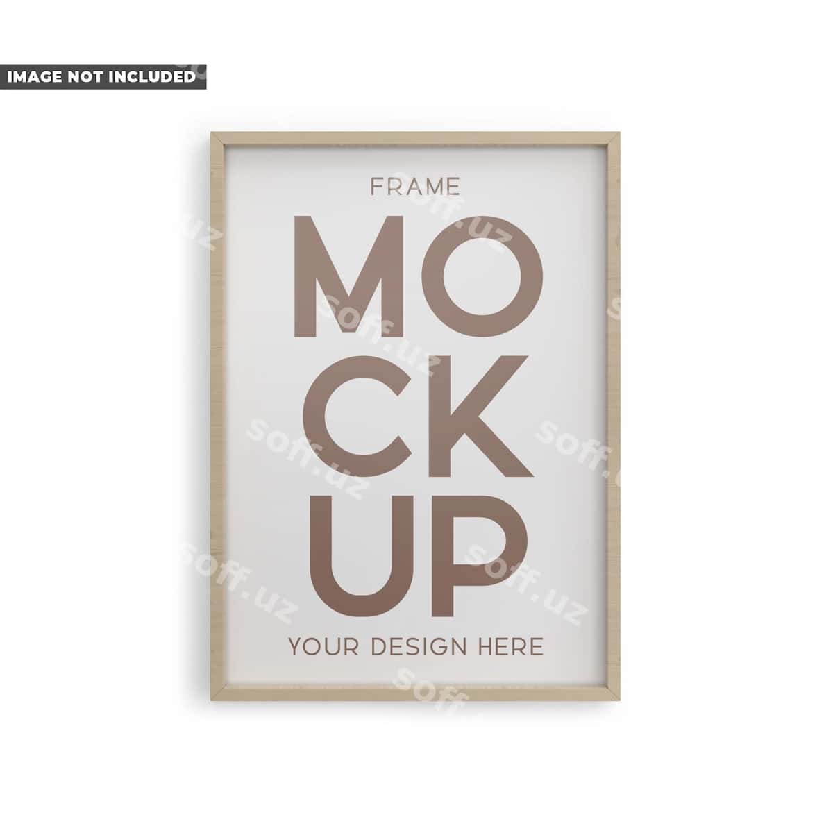 Yog'ochdan yasalgan A4 ramkali maket | Wooden a4 frame mockup 1