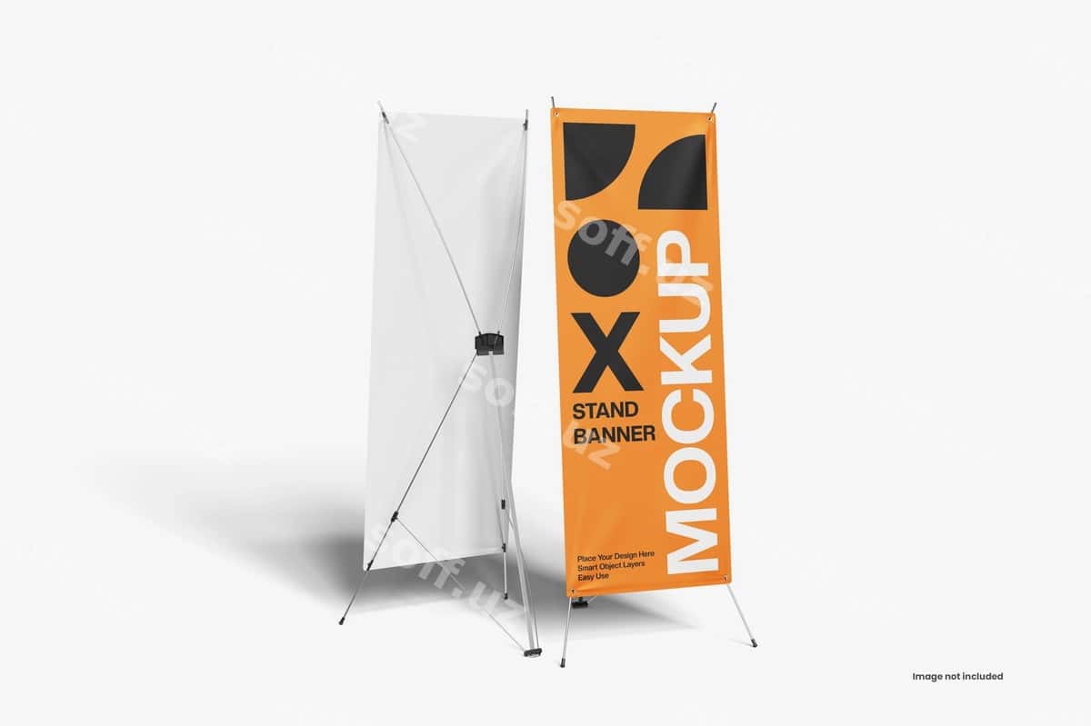 X stend banner maketi | X stand banner mockup 1