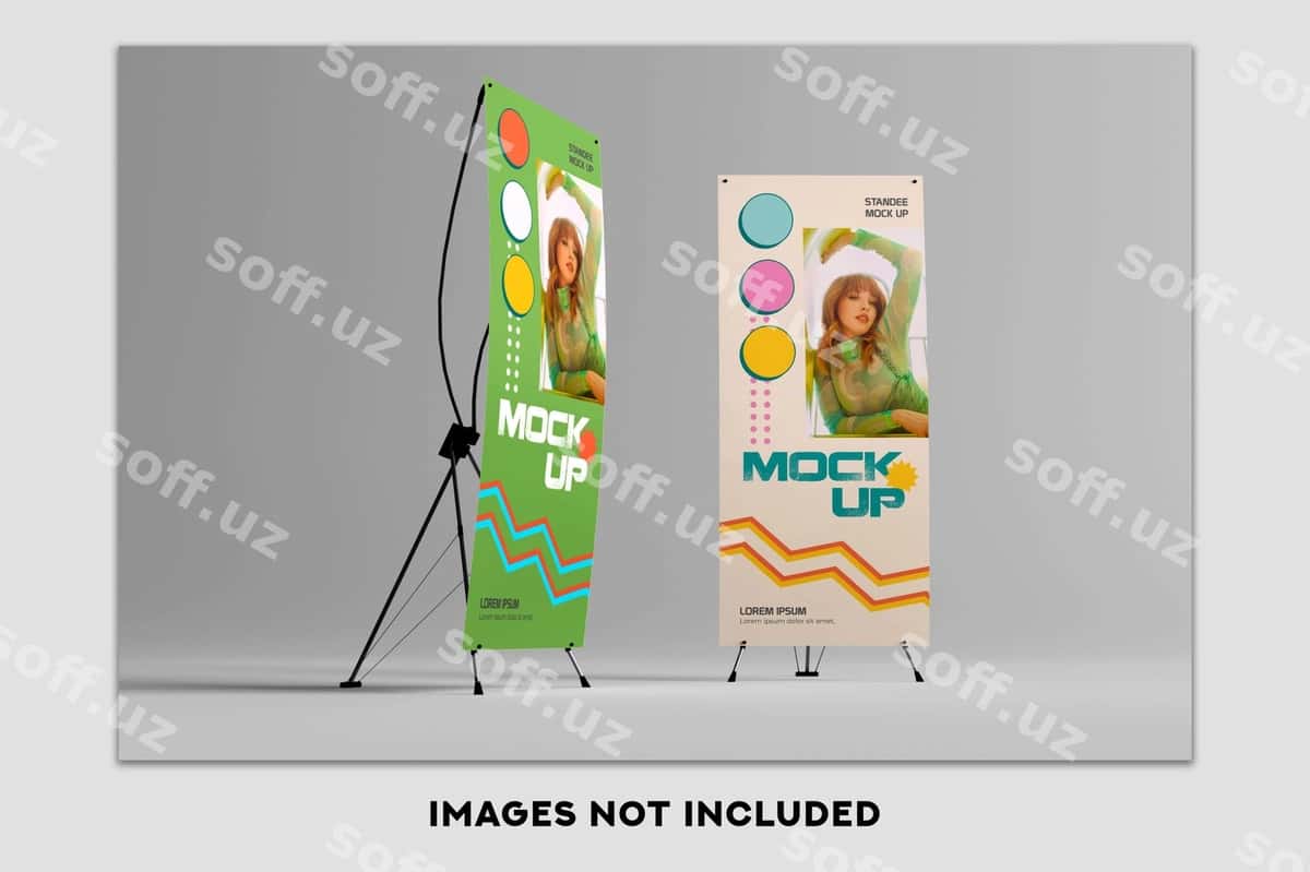 X stend maketi | X standee mockup 1