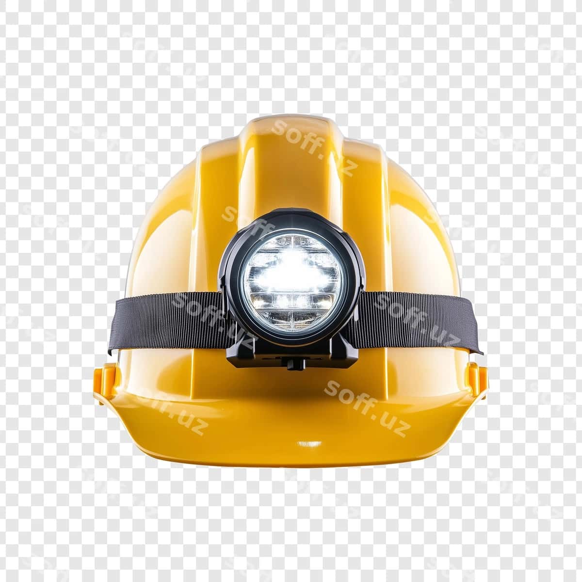 Chiroqli sariq kon dubulg'asi | Yellow mining helmet with headlamp 1