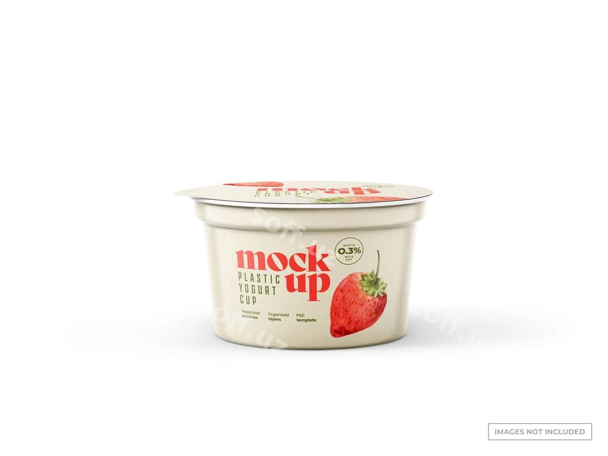 Yo'gurt stakanchik namunasi | Yogurt cup mockup 1