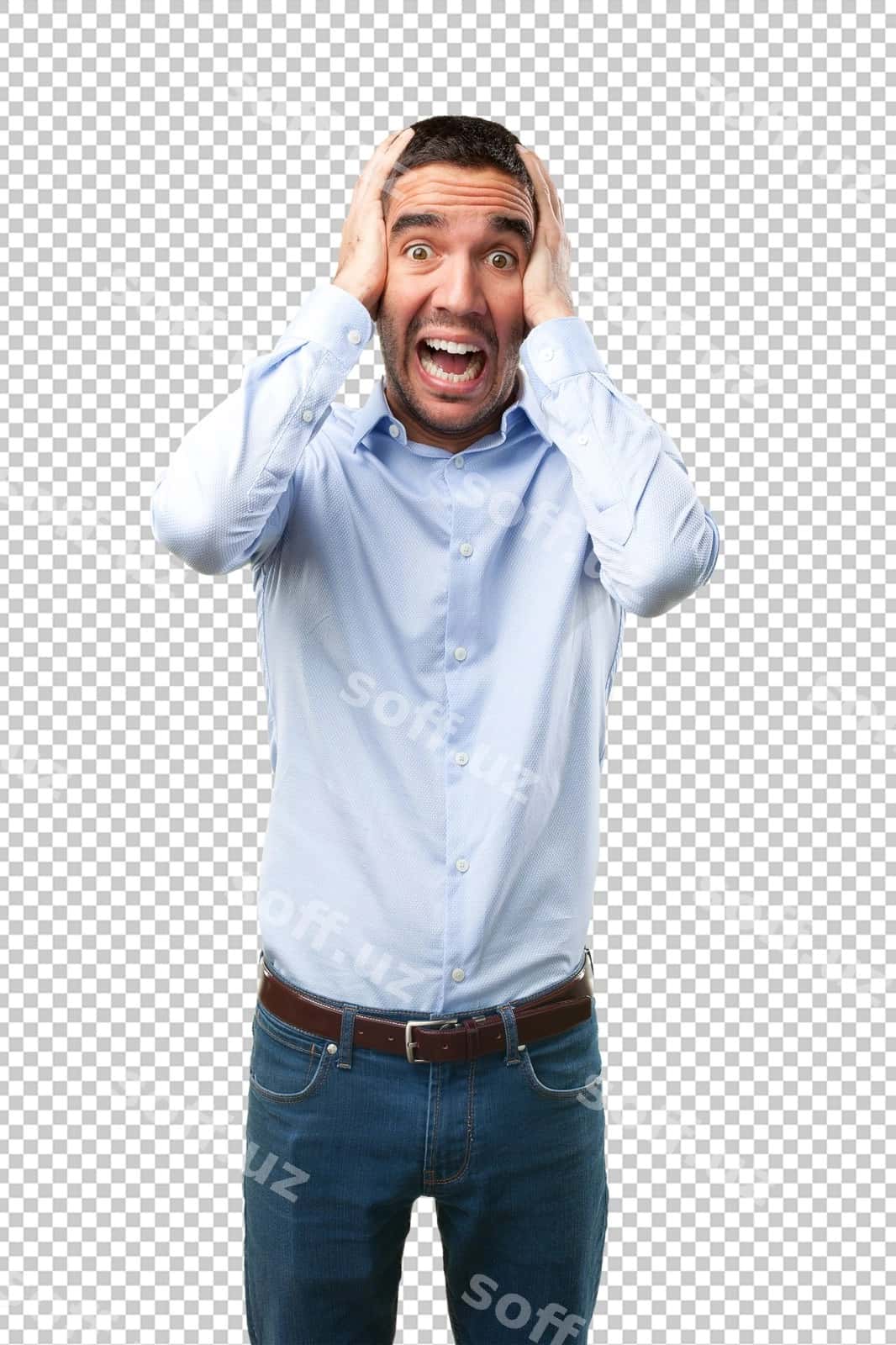 Yosh erkak depressiyali jest bilan | Young man with gesture depression 1
