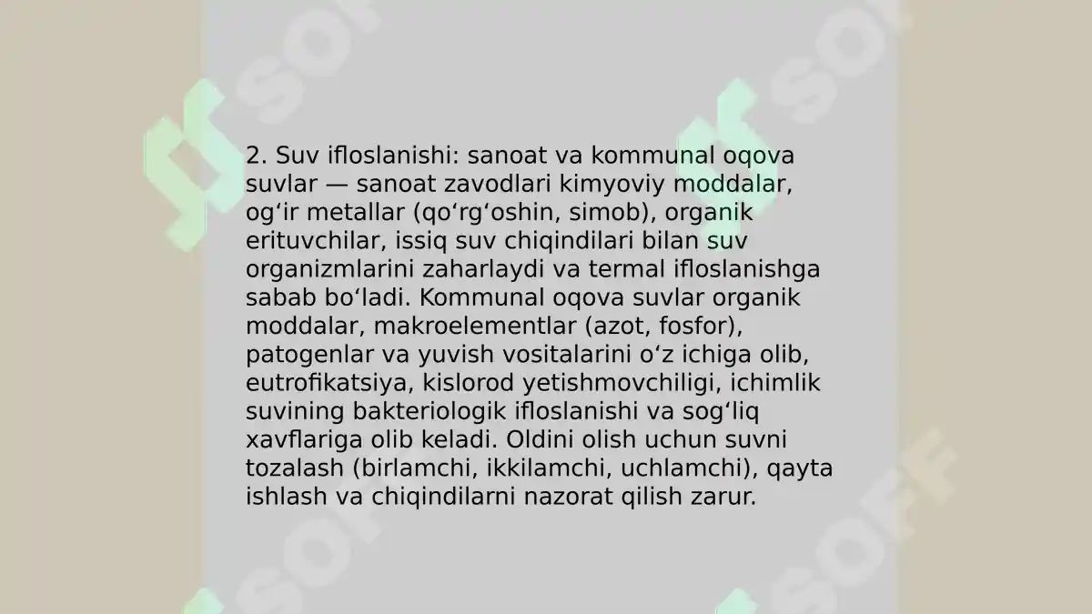 Atrof muhit ifloslanishi koʻlami va manbalari 4
