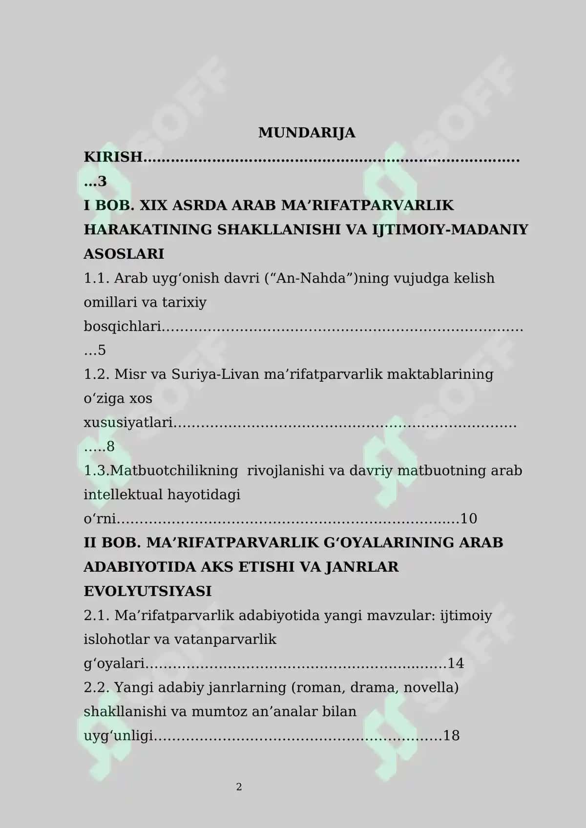 XIX asr Arab ma’rifatparvarlik harakati va uning adabiyotga ta’siri mavzusida Kurs ishi 3