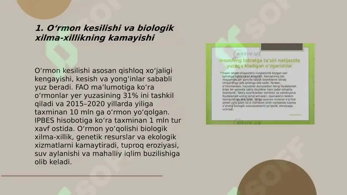 Inson faoliyatining tabiatga ta'siri va tabiatning javobi 3