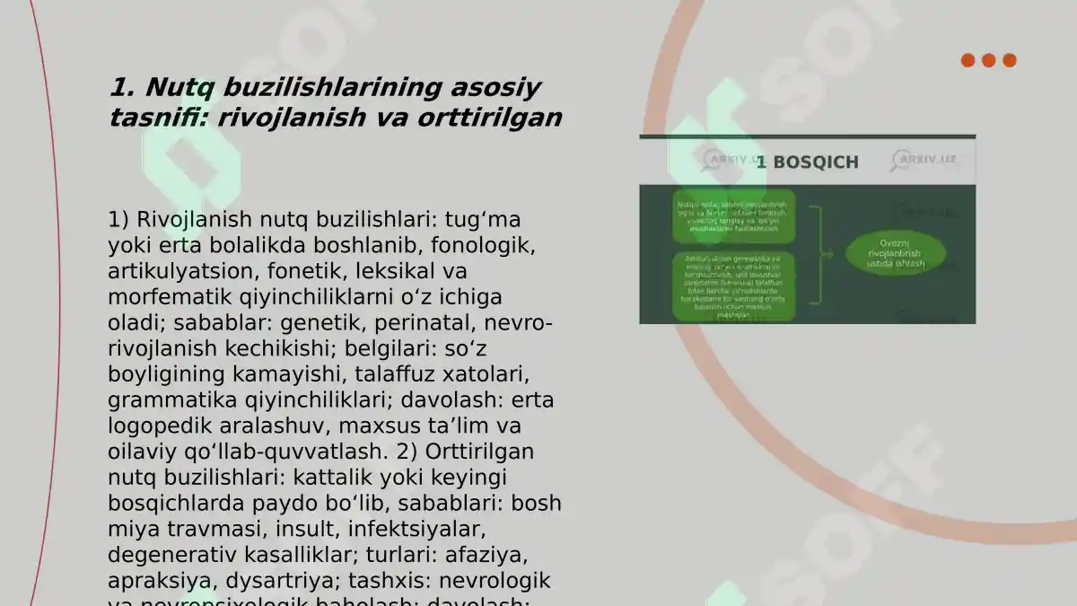 Nutq buzilishlarini tasniflash 3