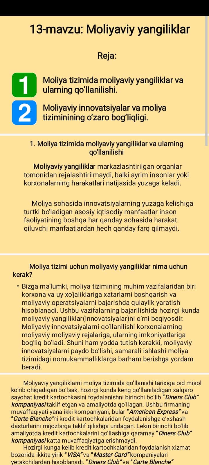 MOLIYAVIY YANGILIKLAR