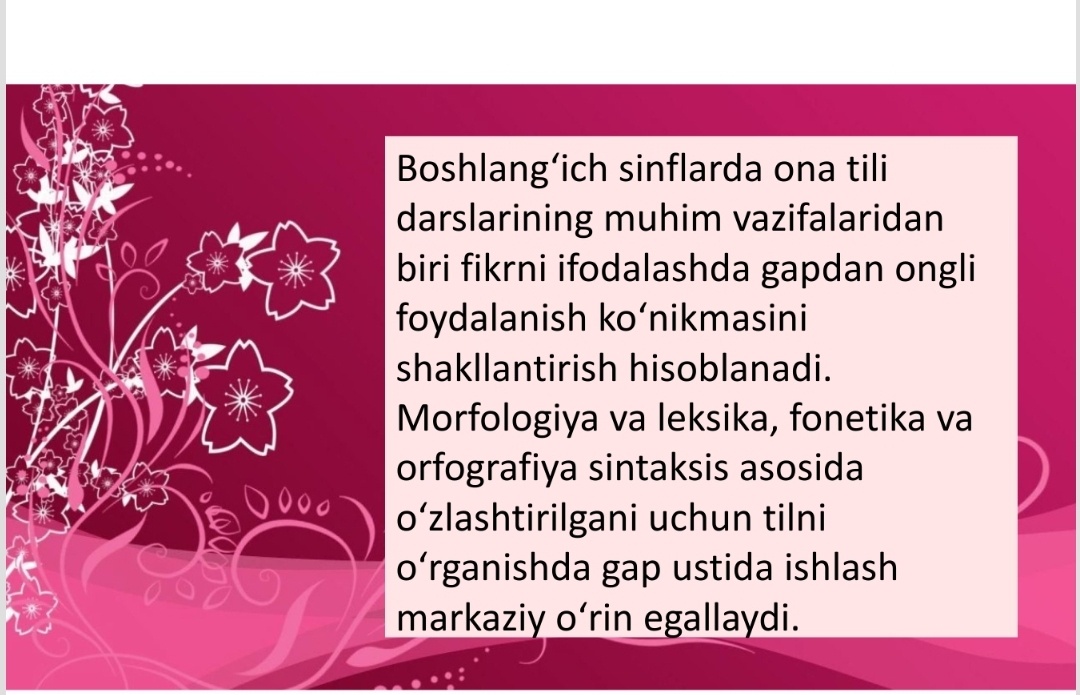 So’z birikmasi va gap ustida ishlash.