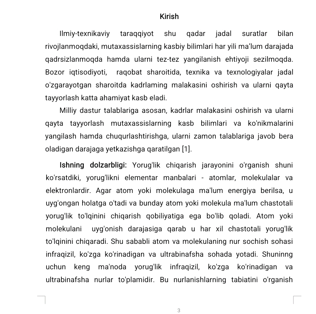 YORUG'LIK BOSIMINI O'LCHASH USULLARINI O'RGANISH