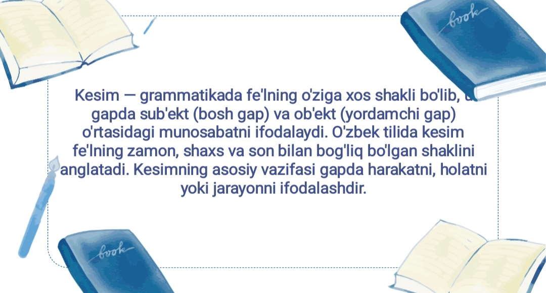 Kesim tuzilishiga koʻra turlar