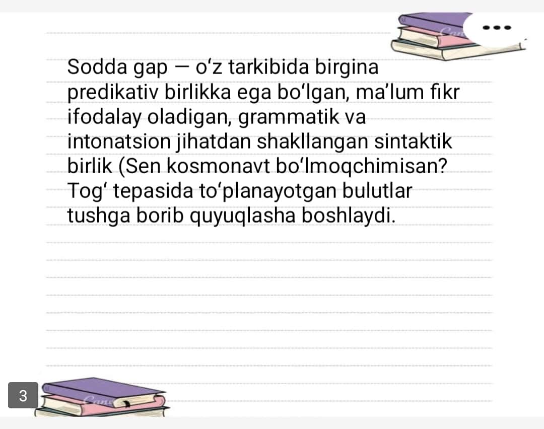 Sodda va qo'shma gaplar