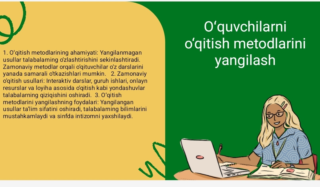 Oʻquvchilarning bilim sifatini oshirish va sinfda tartib intizomni mustahkamlash