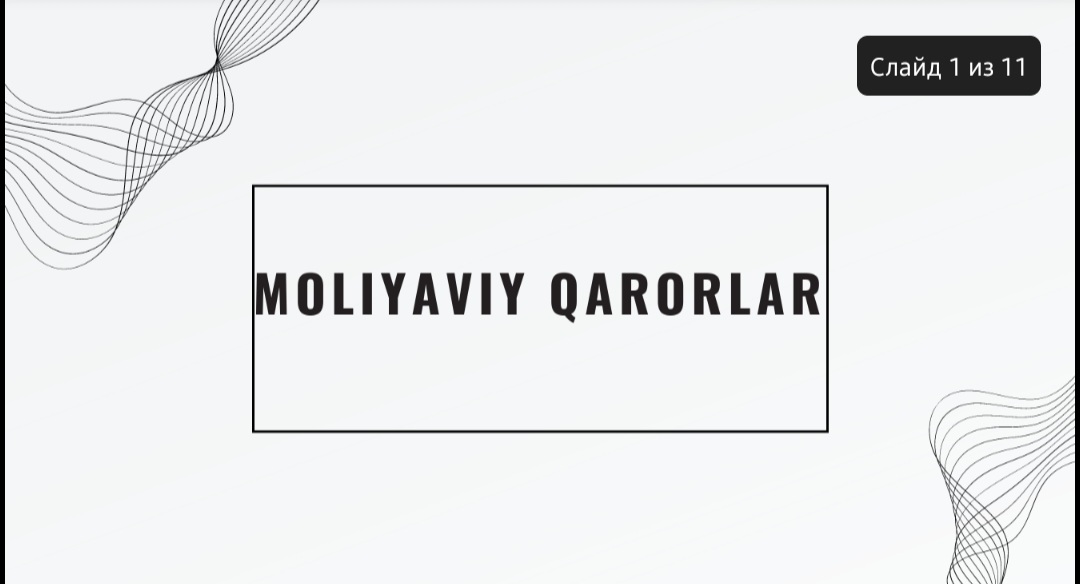 Moliyaviy qarorlar