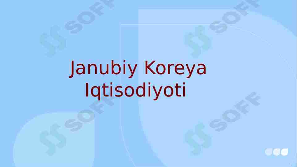 Janubiy Koreya Iqtisodiyoti