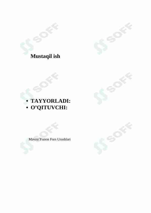 Yunon fors urushlari