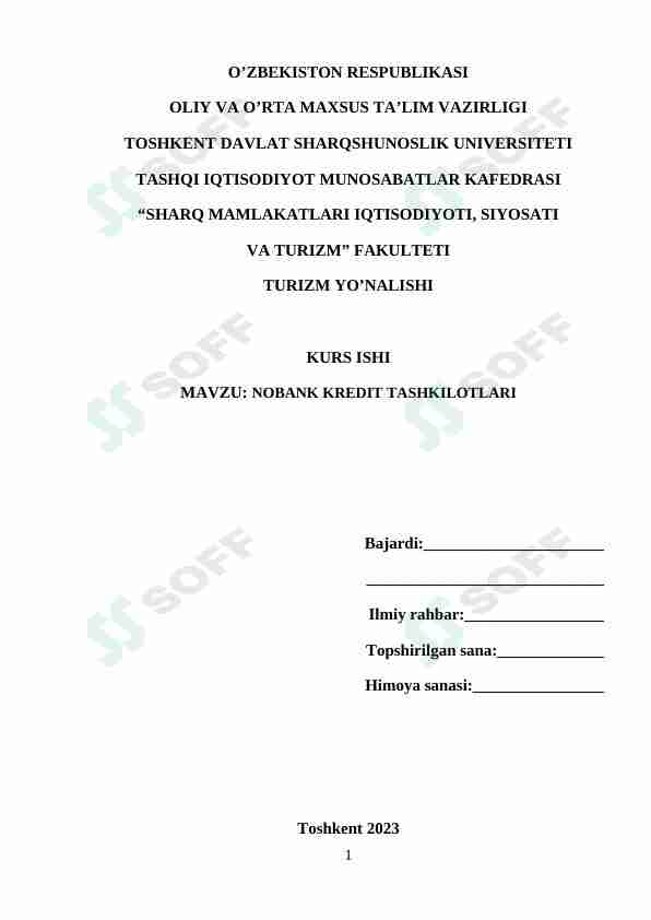 NOBANK KREDIT TASHKILOTLARI.