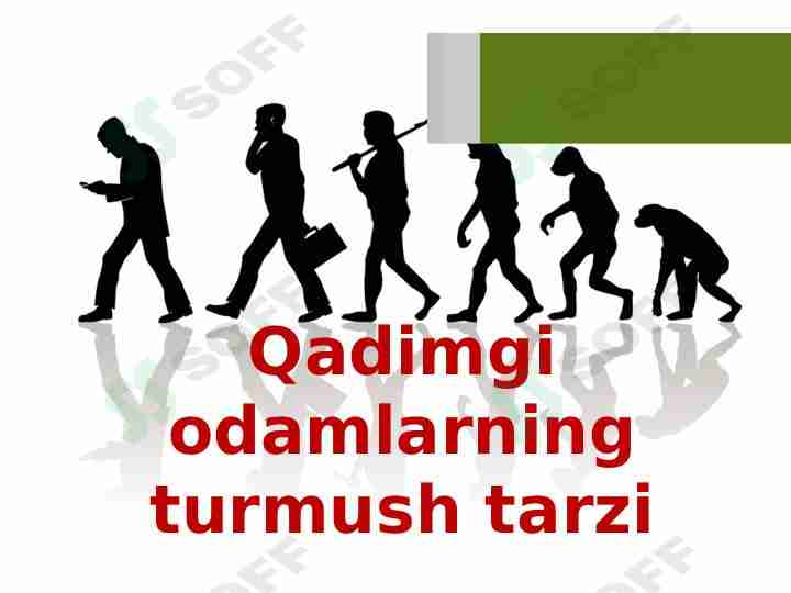 Qadimgi odamlarningturmush tarzi