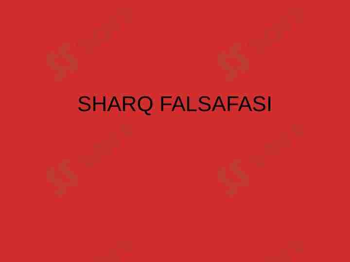 Sharq falsafasi