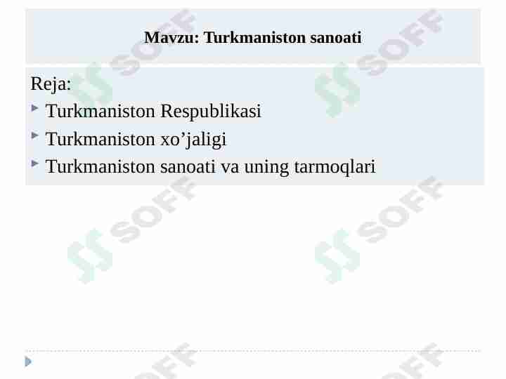 Turkmaniston sanoati