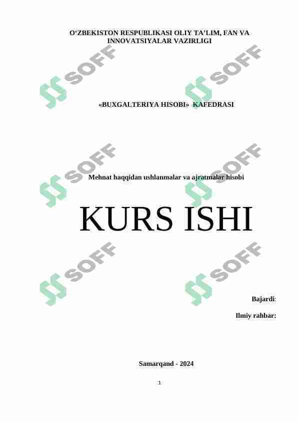 Mehnat haqqidan ushlanmalar va ajratmalar hisobi