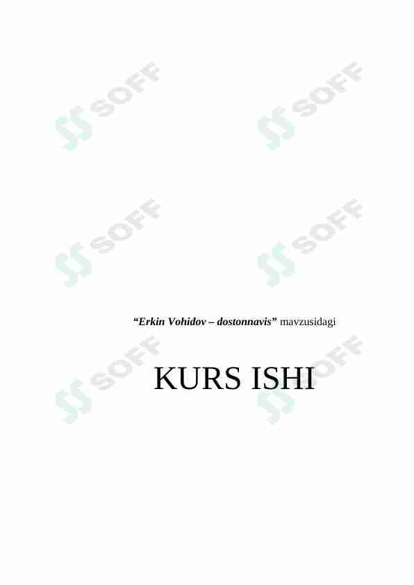 Erkin Vohidov – dostonnavis