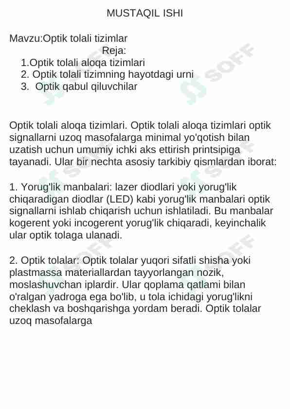 Optik tolali tizimlar