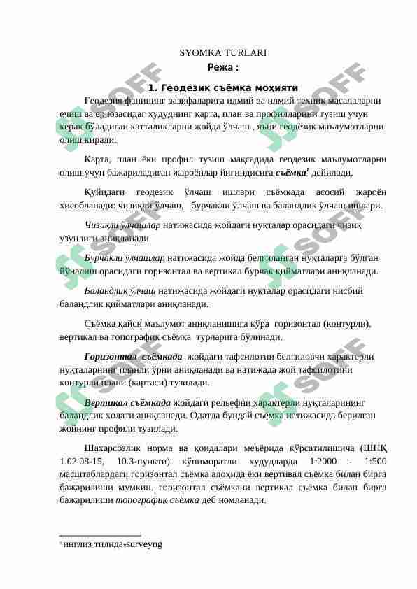 SYOMKA TURLARI