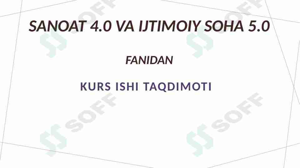 Iqtisodiyotga investitsiyalarni jalb qilishda sanoat 4.0 elementlarning ahamiyati