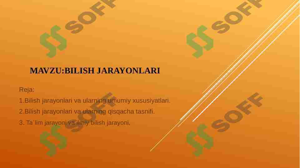 bilish jarayonlari