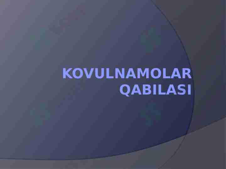 Kovulnamolar qabulasi