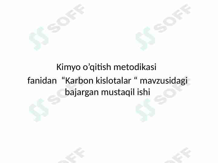Karbon kislotalar