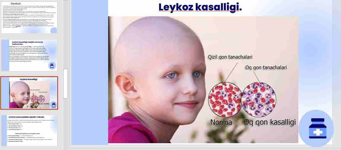 Anemiya va leykoz.
