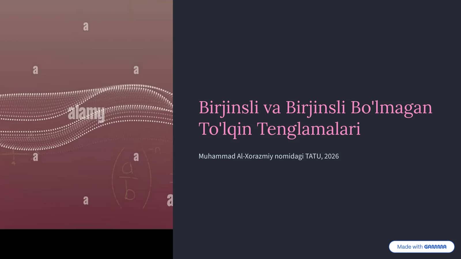 To'lqin Tenglamalari