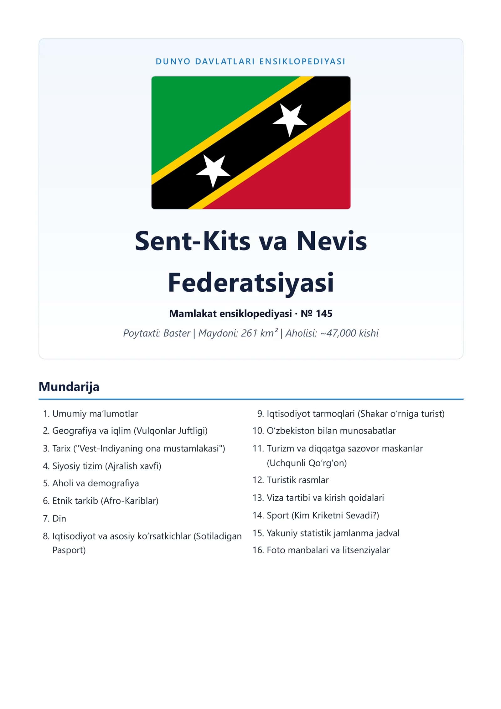 Sent-Kits va Nevis Ensiklopediyasi